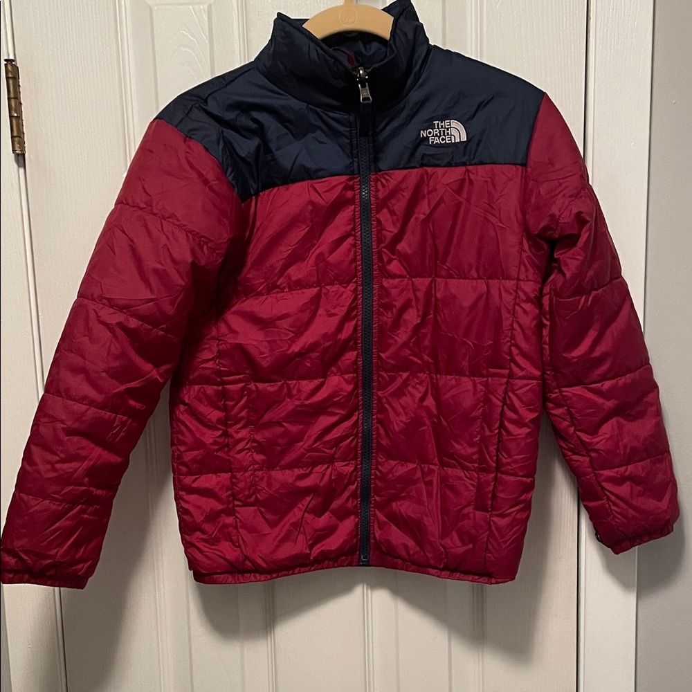 The North Face Kids' Puffer Jacket in Red and Black Size M(10-12) Warm NICE